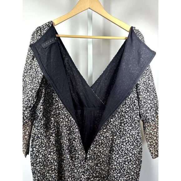 HATCH Women's Maternity Cotton Ditsy Floral Long Sleeve Jumpsuit Black Size 2 - Picture 14 of 16